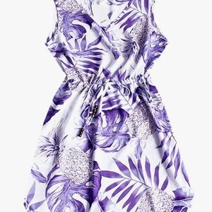 NWT Palmwave Hawaii Purple Tropical Dress